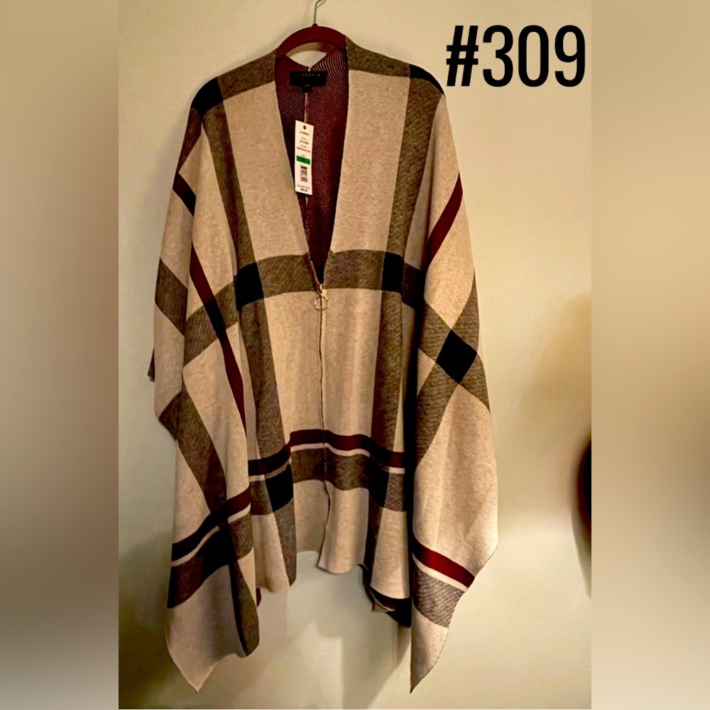 Plus size cape, Joseph A. qu’est-ce que c’est silk? WOMAN NEW: $88, asking $40